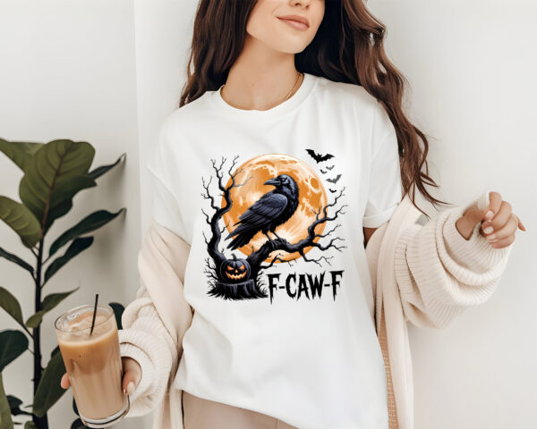 funny-halloween-crow-f-caw-f-t-shirt - Image 7
