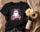 Spooky Ghost Halloween Women’s Relaxed T-Shirt – Cute Casual Tee