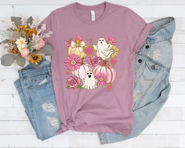 Cute Ghost Halloween T-Shirt - Image 5