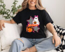 Spooky Ghost Cat Halloween Shirt